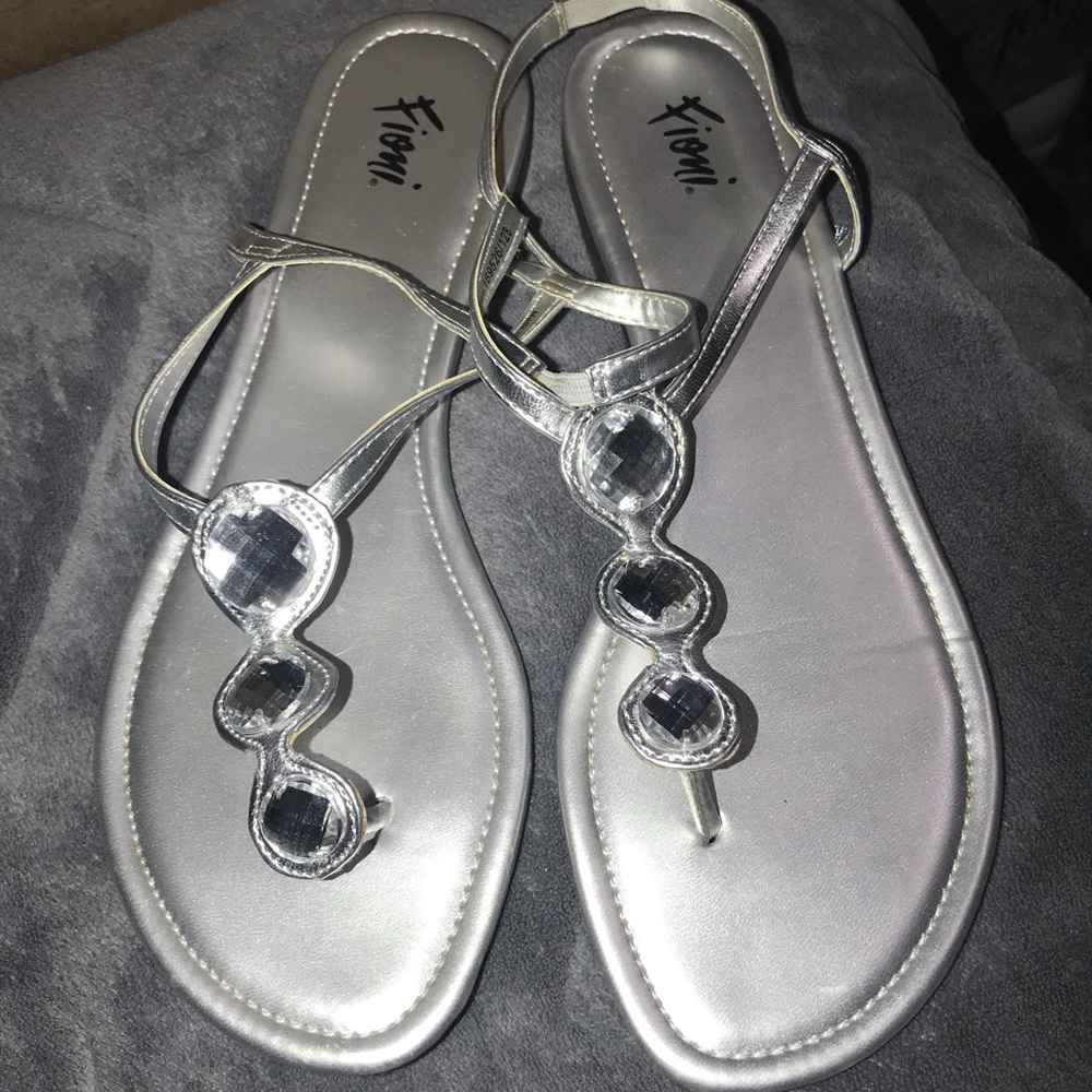 Silver dress sandals